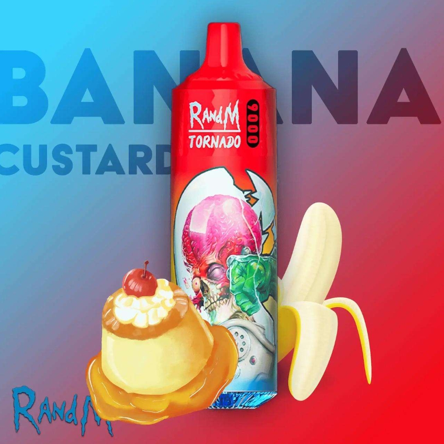 Randm Tornado 9000 Disposable Vape - Cr&egrave;me anglaise &agrave; la banane : L&rsquo;&Eacute;l&eacute;gance d&rsquo;une Exp&eacute;rience Gourmande