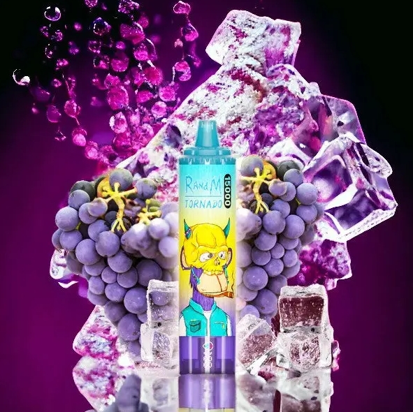 RandM Tornado 15000 Puffs : L'&Eacute;l&eacute;gance Glac&eacute;e du Raisin qui S&eacute;duit la France