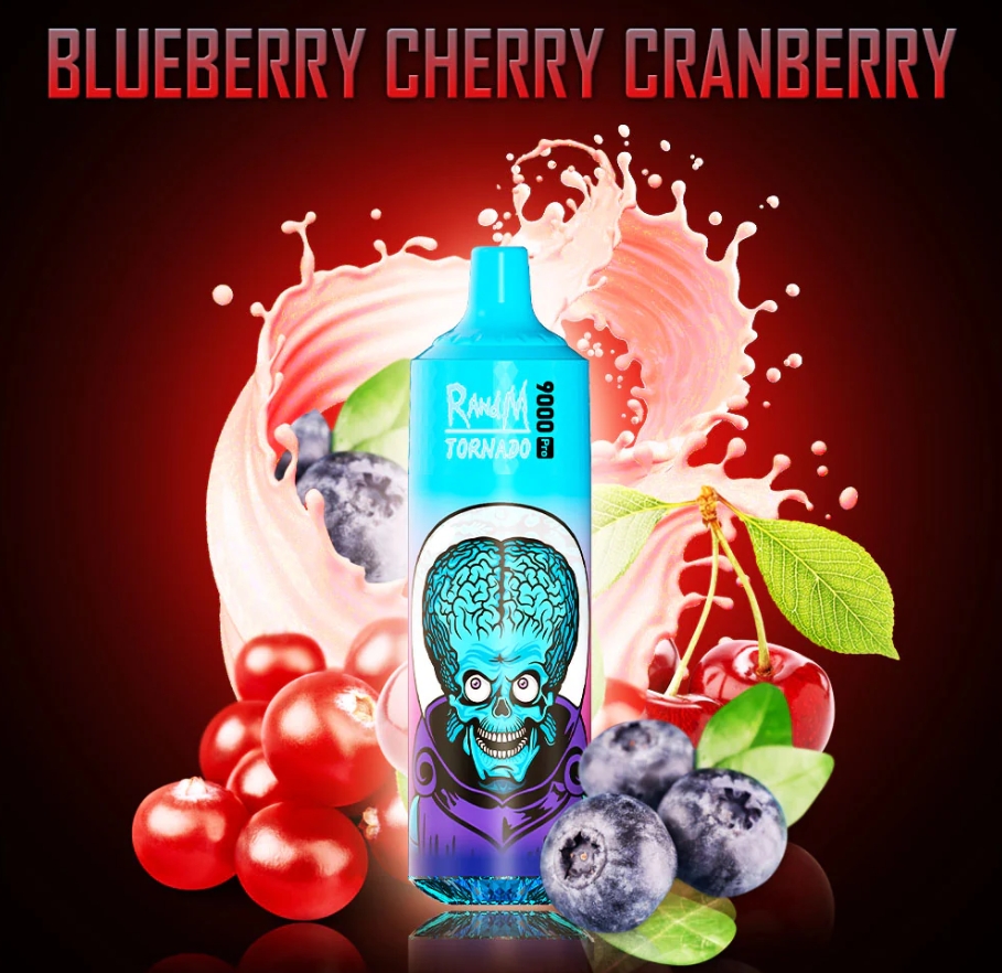 L'Ouragan de Saveurs : Plongée dans le RandM Tornado 9000 Puffs - Cannneberge de Cerise aux Myrtilles