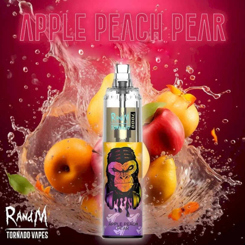 L'Élégance Fruitée : Plongée dans le RandM Tornado 7000 Puffs - pomme pêche poire
