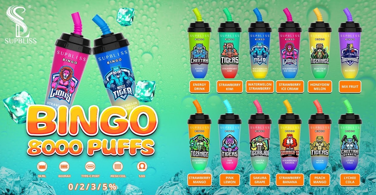 Le RandM Supbliss Bingo 8000 Puffs Vape - Citron Rose : L'Élégance Pétillante de la Vape Française