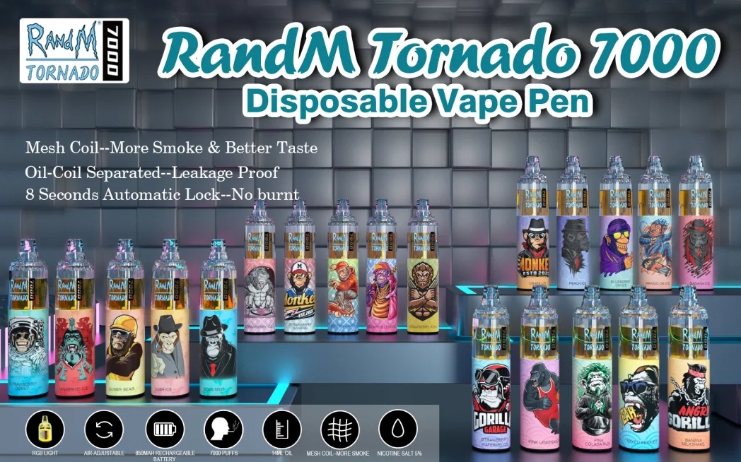 Le RandM Tornado 7000 Puffs : Une Explosion de Pommes et de Baies pour Électriser le Vapotage Français