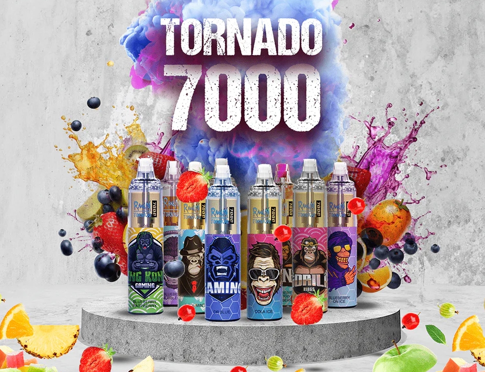 Le RandM Tornado 7000 Puffs - Myrtille sur glace : L'Élégance Glacée d'une Expérience Sensorielle Française